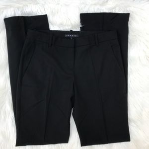 Theory Max Straight-Leg Suit Black Pants